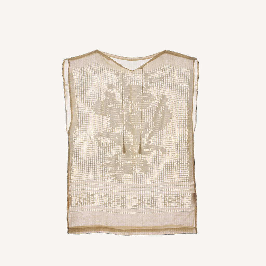 Authentic handmade Romanian blouse, white, silk, floral motif, hand-embroidered