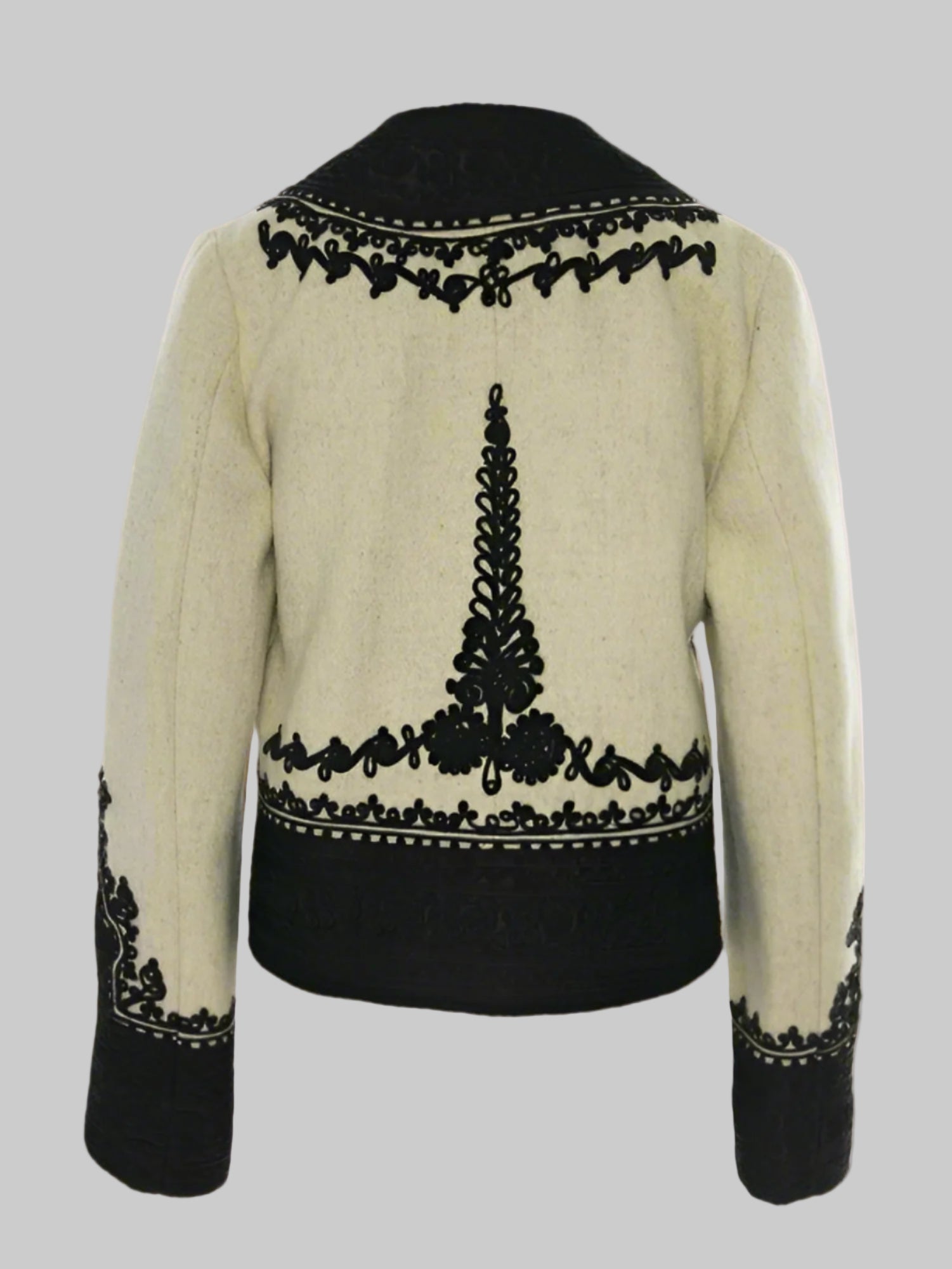 Jachetă din Lână și Cașmir „Martha Bibescu” realizată manual 