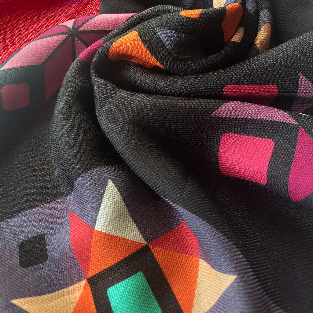 Winter jewlery folk pattern scarf