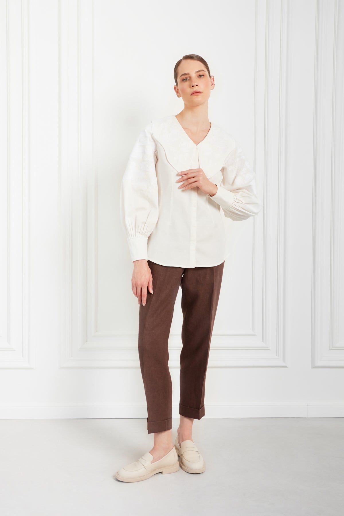 History Embroidered Blouse