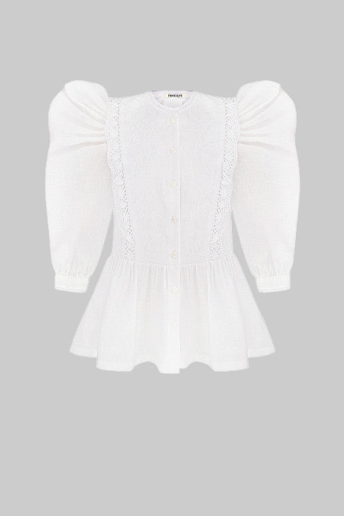 Bluza din in motivul Arborele Vieții