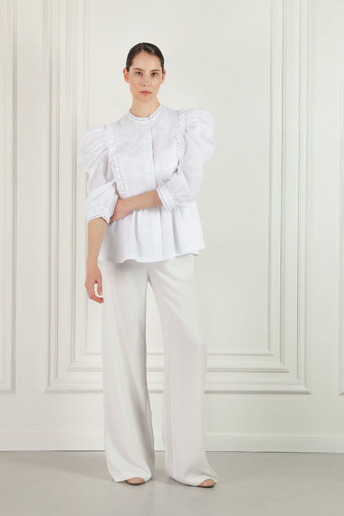 Bluza din in motivul Arborele Vieții