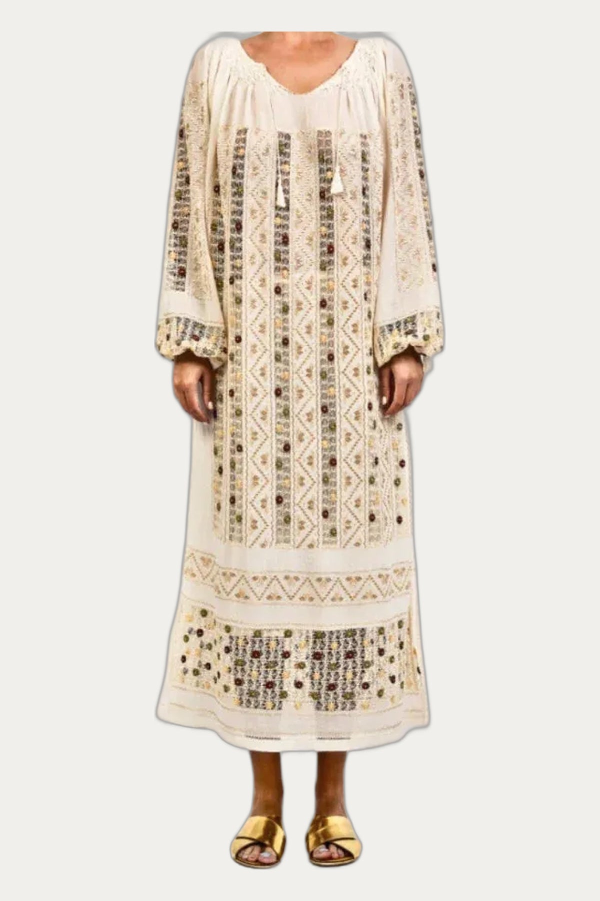 Fleurs d’Or Roumaines Dress by Blouse Roumaine