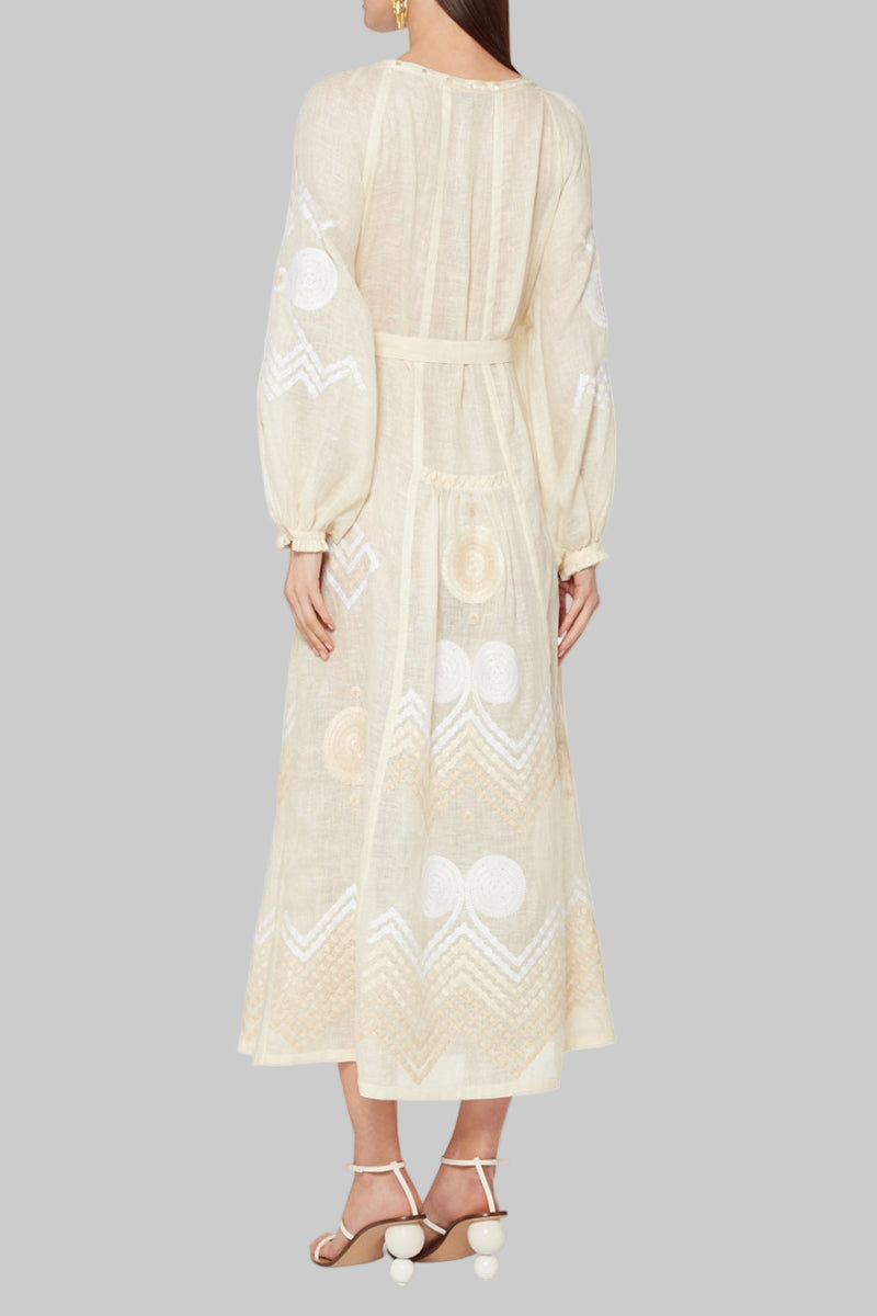 Rochie maxi Gaia Ivoire