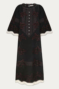 Golden Realm Handmade Embroidered Linen Dress by My Sleeping Gypsy