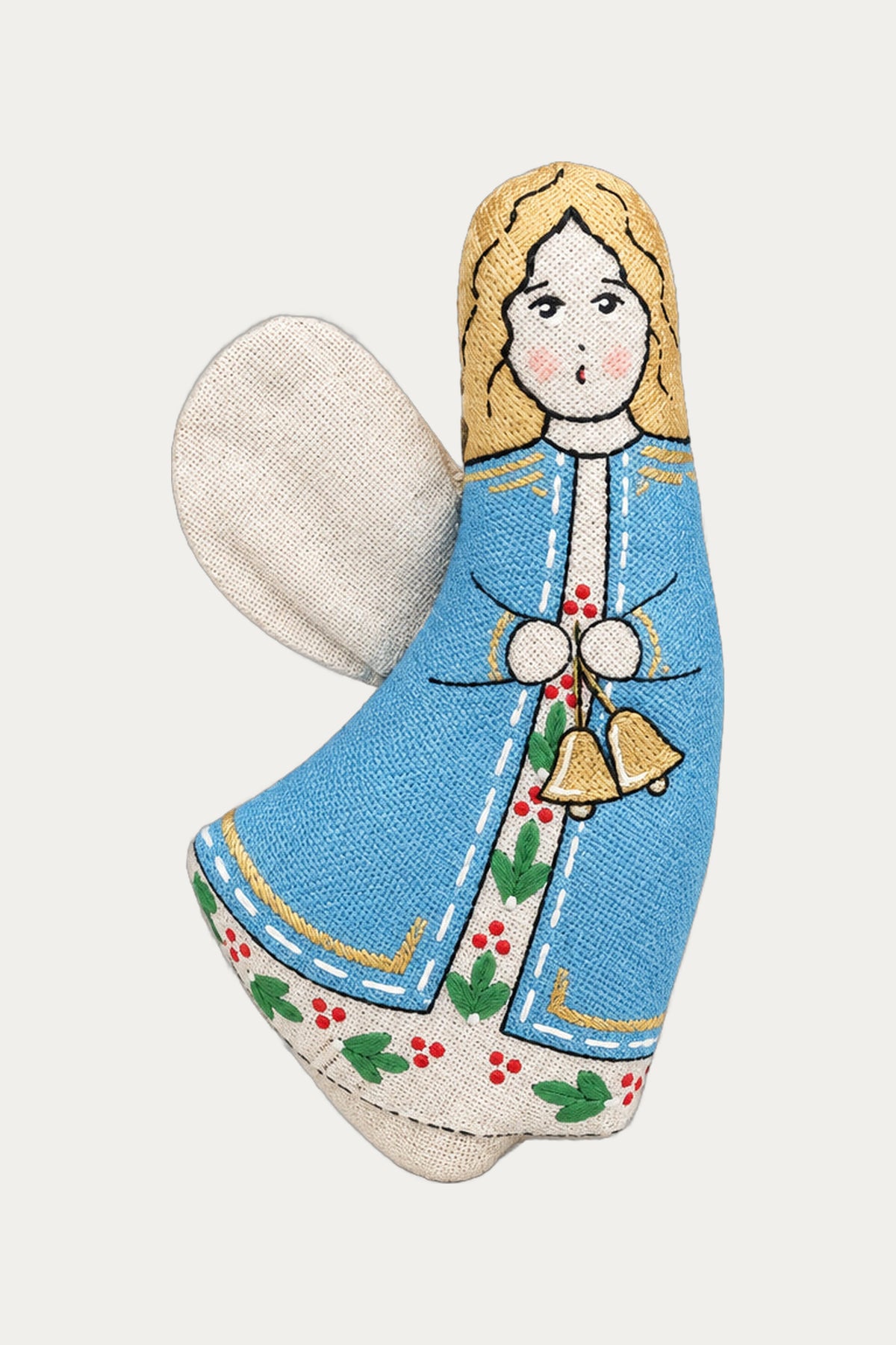 Hand-Painted Christmas Angel with Bells by KOZA DEREZA DECORATIONS