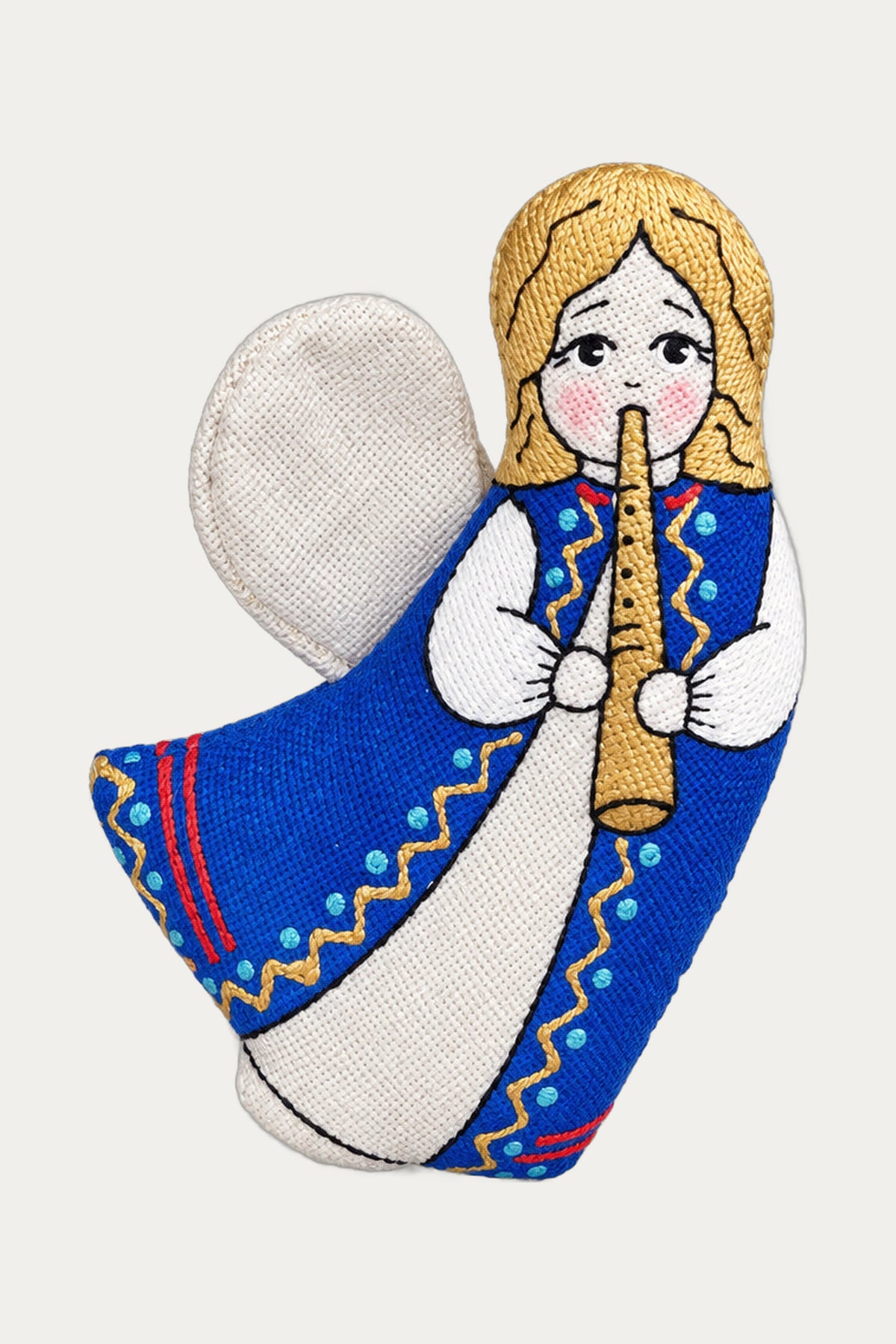 Hand-Painted Christmas Angel with Flute by KOZA DEREZA DECORATIONS