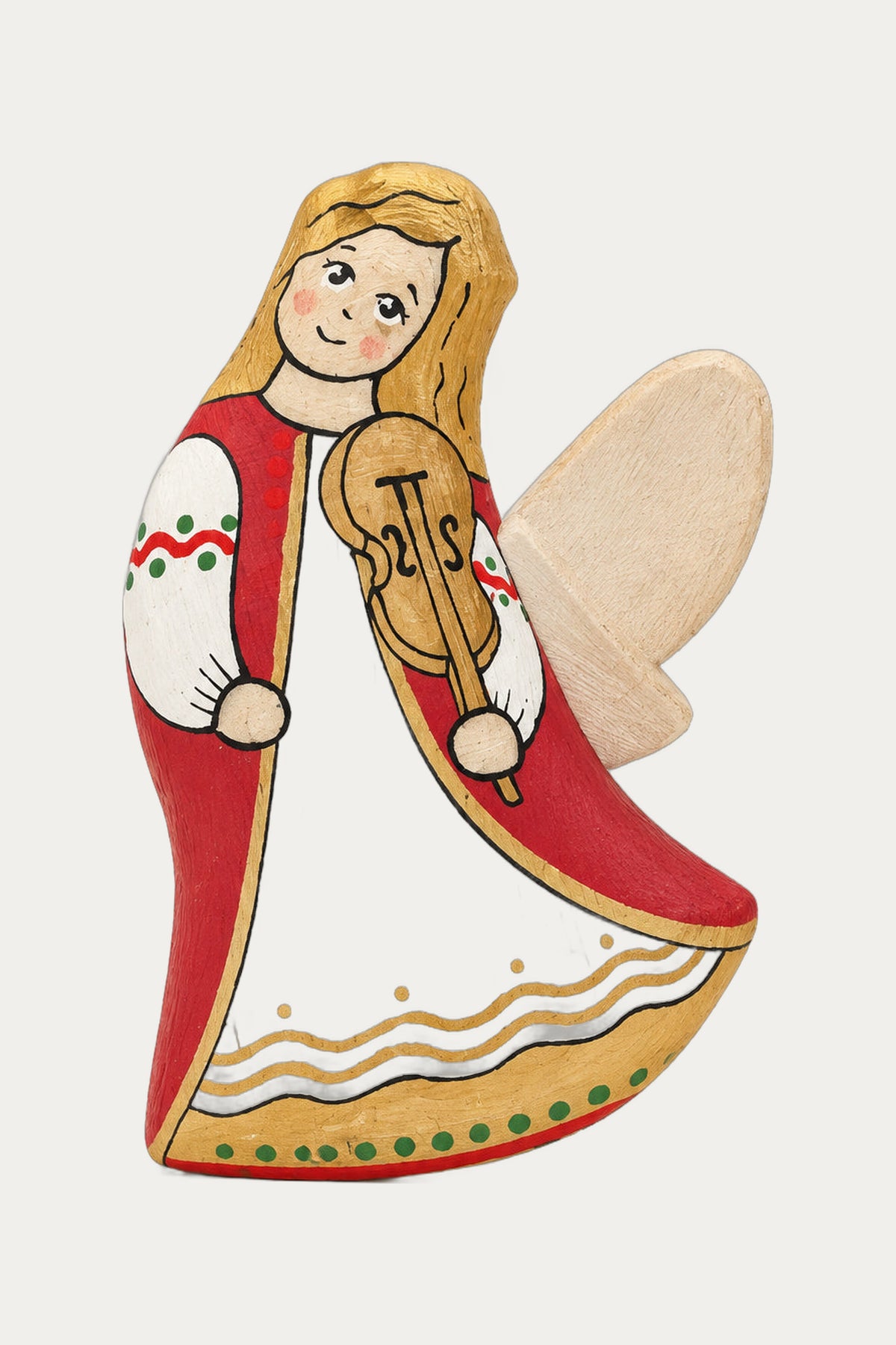 Hand-Painted Christmas Angel with Violin by KOZA DEREZA DECORATIONS