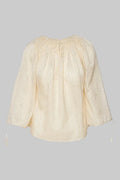 The Handwoven  Romanian Blouse in Ivory