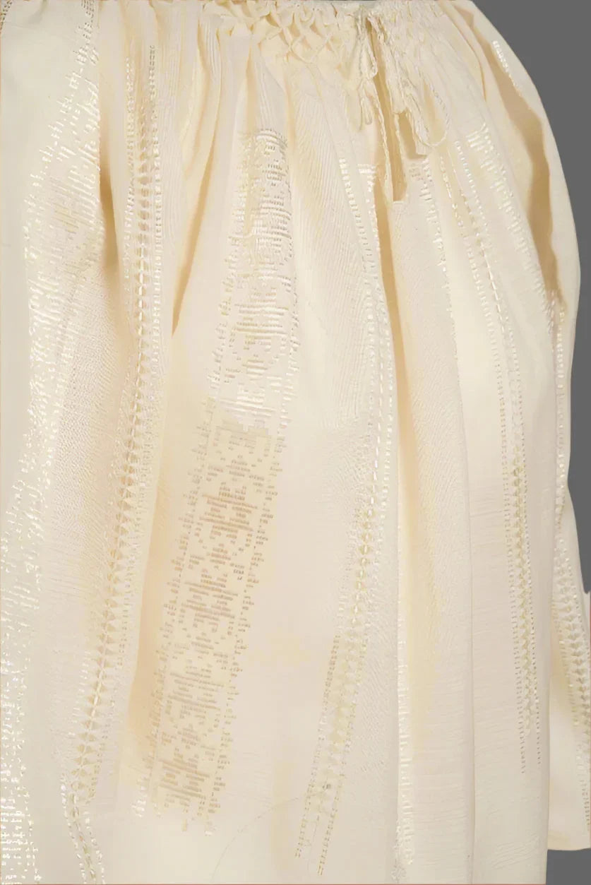 Bluza românească țesută manual în fildeș