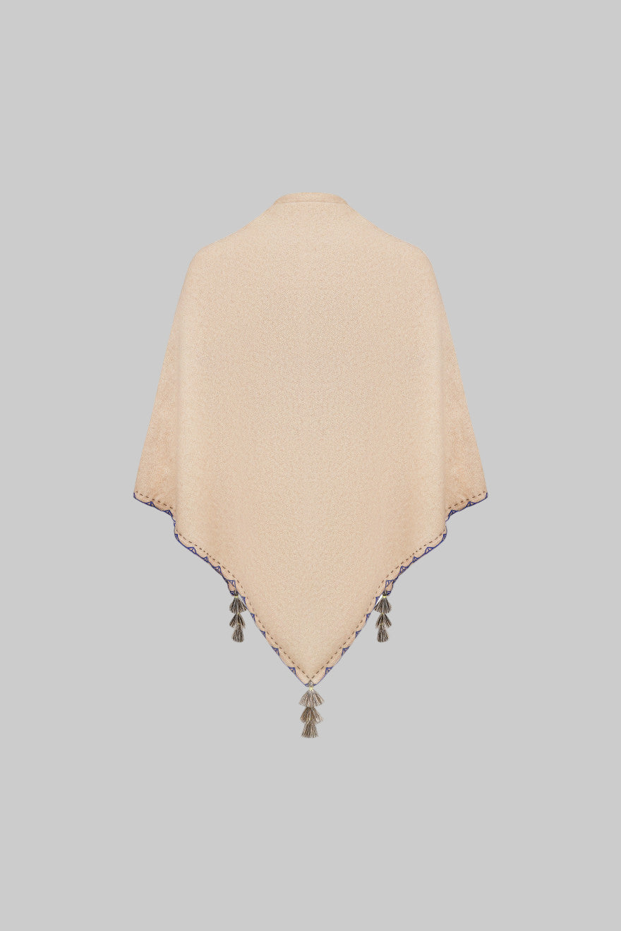 Poncho Hygge din cașmir pieptănat