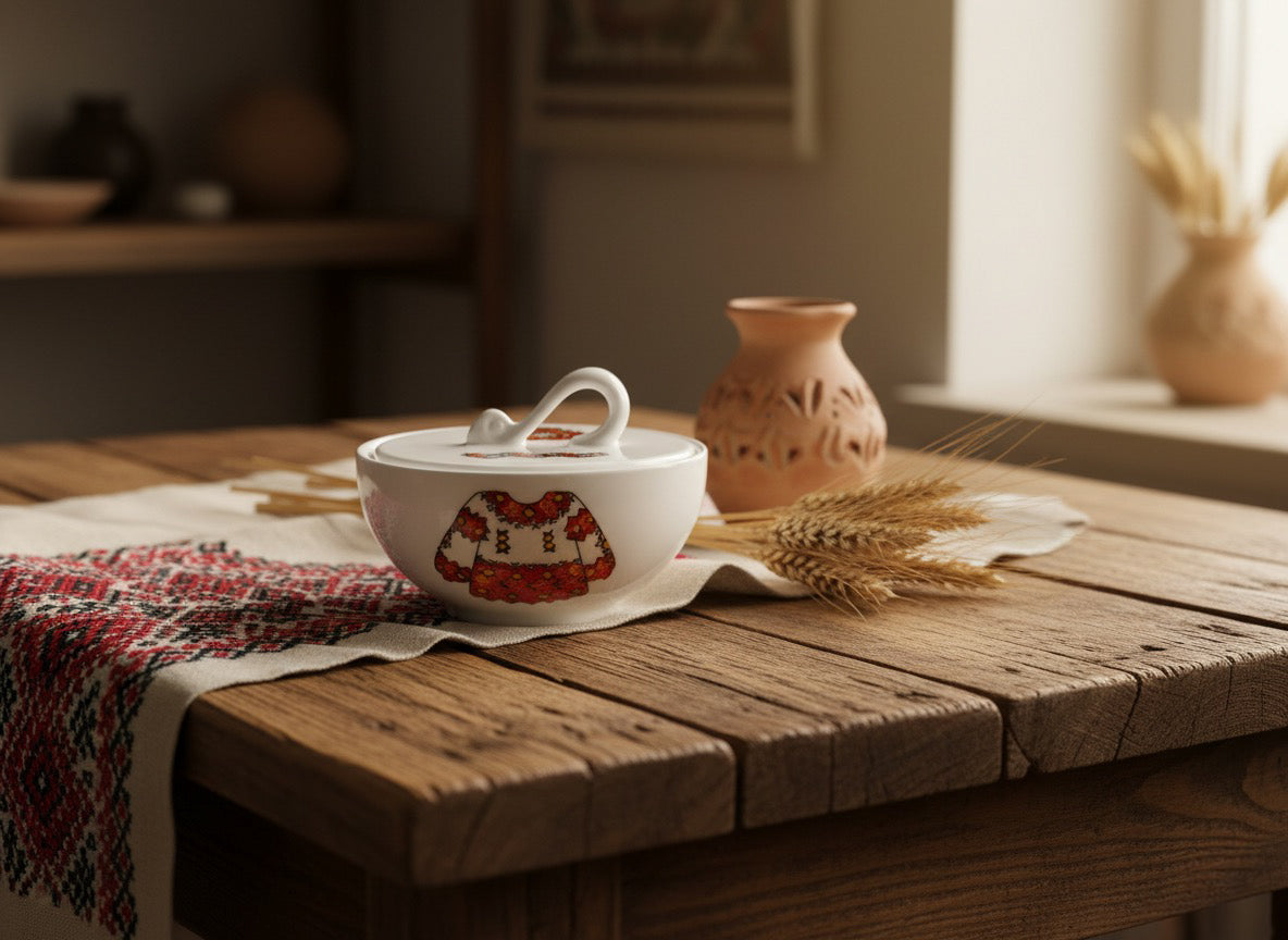 Zahărniță cu costum românesc