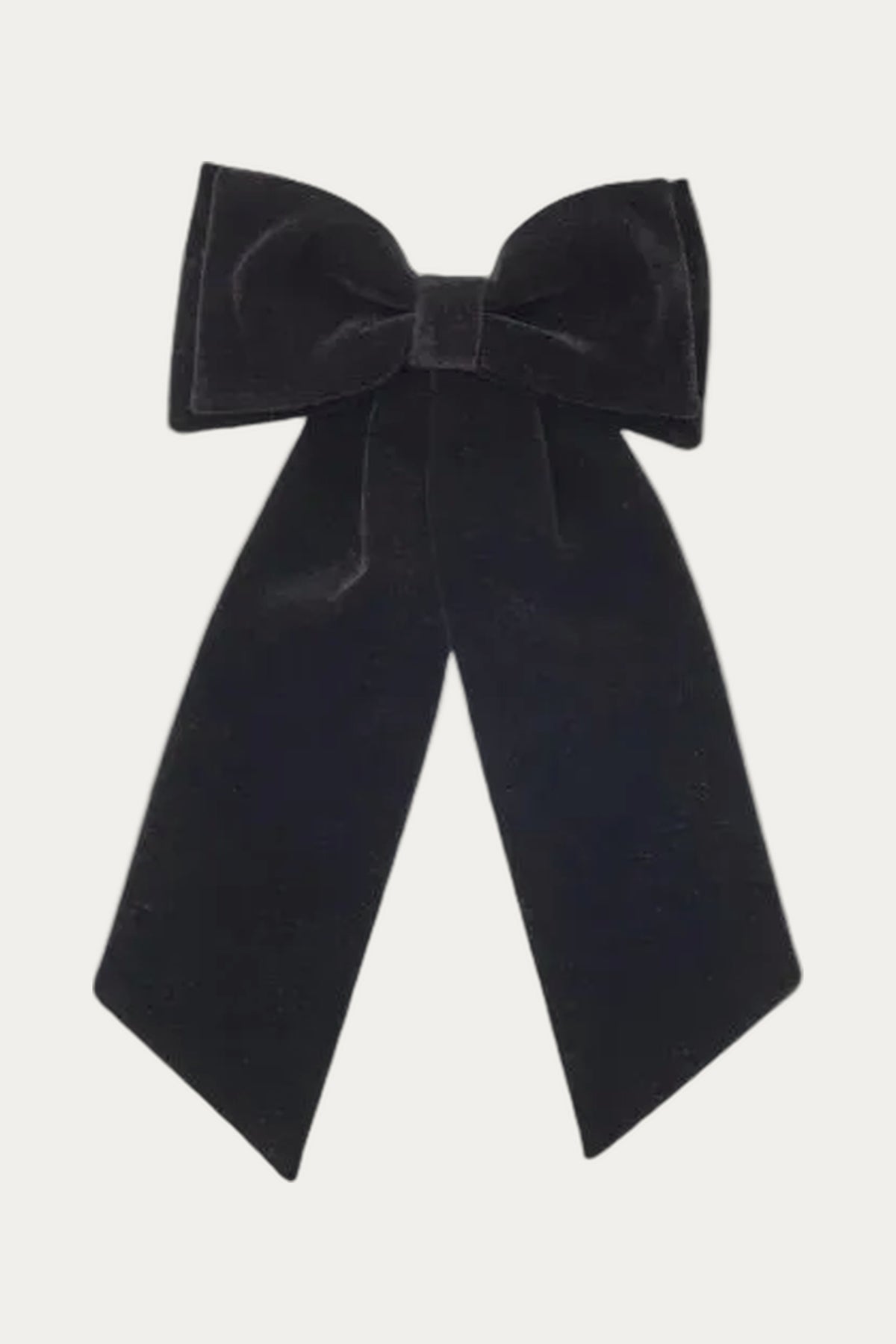 Katerini Mou Black Velvet Hair Bow – Soft Velvet Hair Accessory, Handmade by Katerini Mou