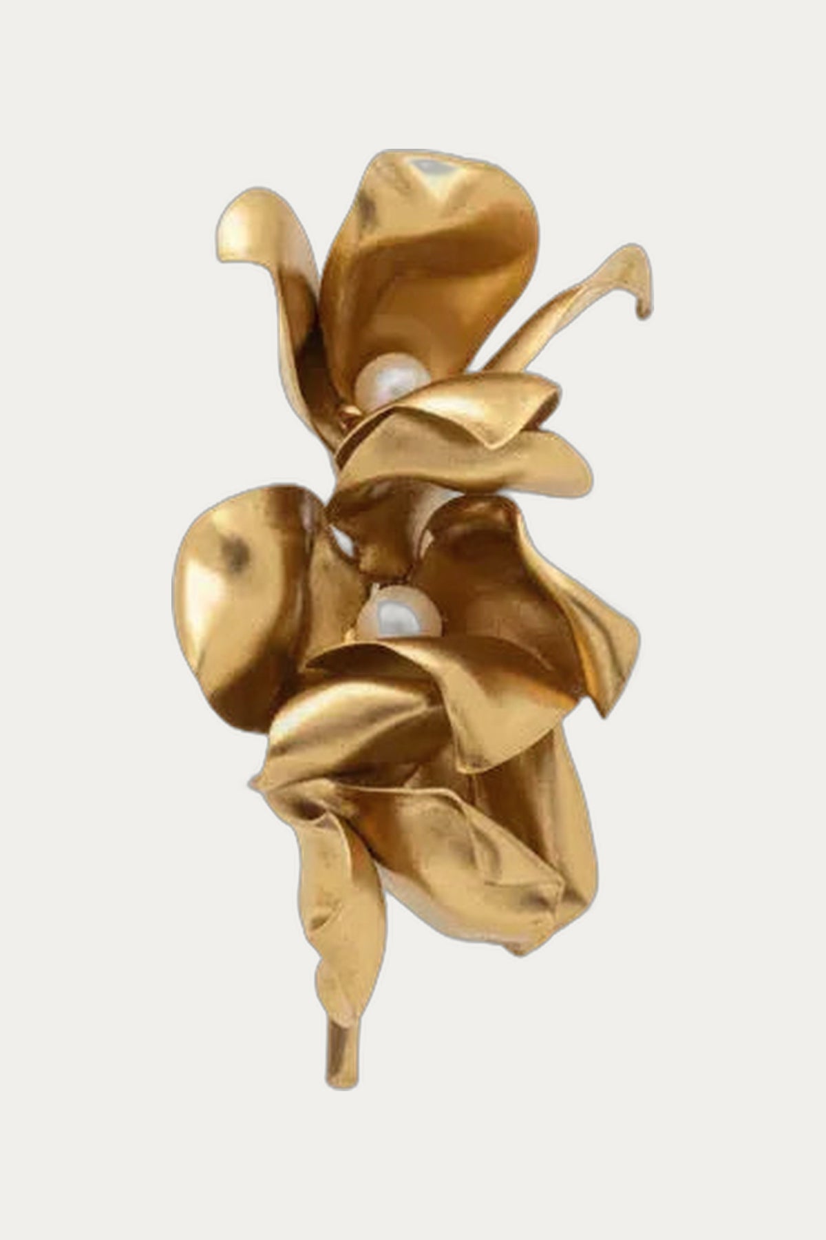 Katerini Mou Hair Clip Heart — Golden Buds, Recycled PET by Katerini Mou