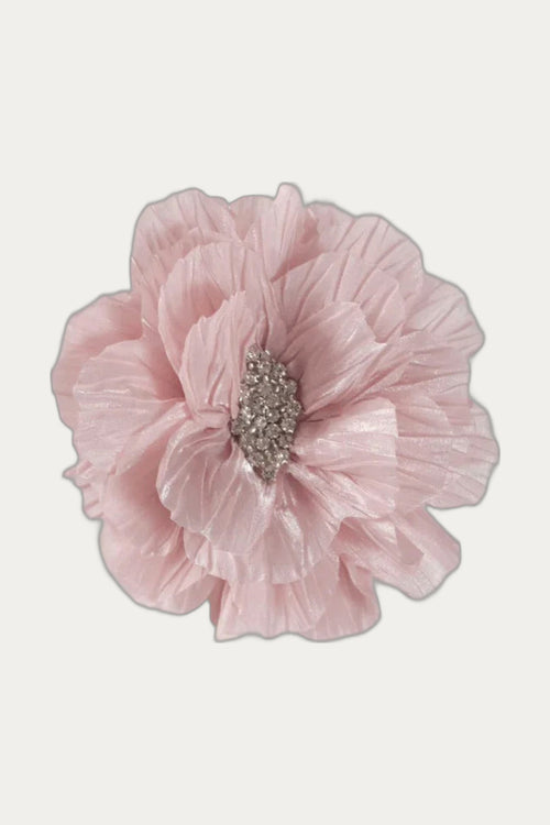 Katerini Mou Volumetric Brooch in Satin Crepon and beads by Katerini Mou