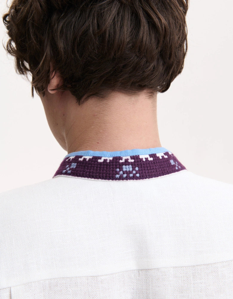 Koza Dereza men's Free Steppes linen shirt - back view