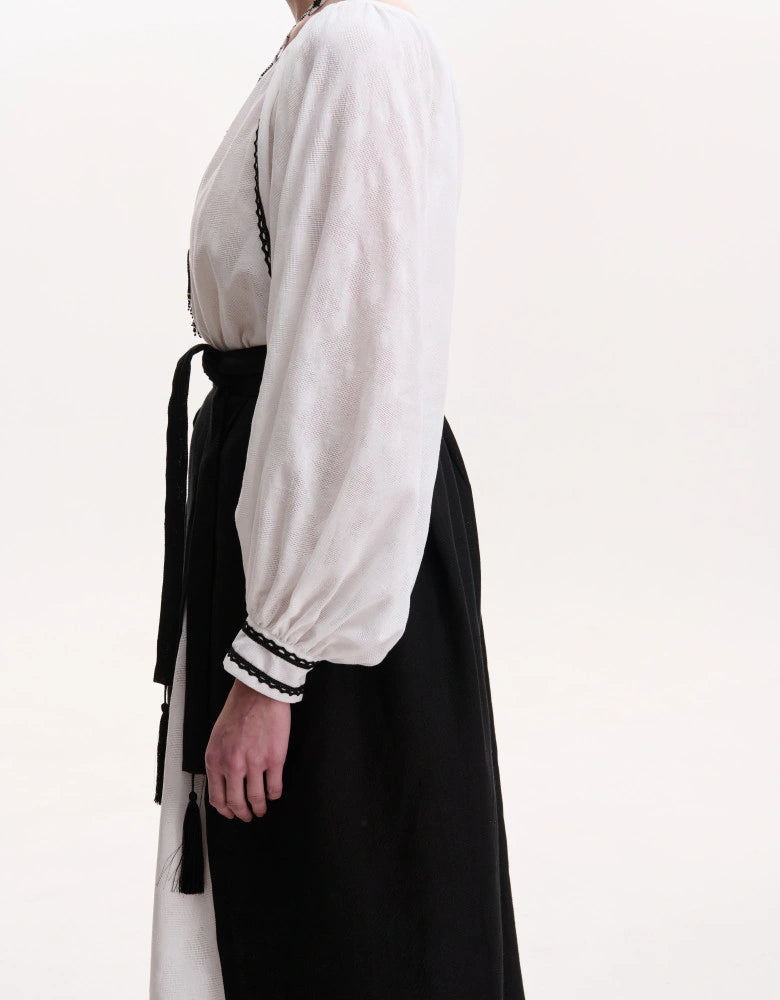 The “Vidrodzhennia” white Ukranian embroiderd dress