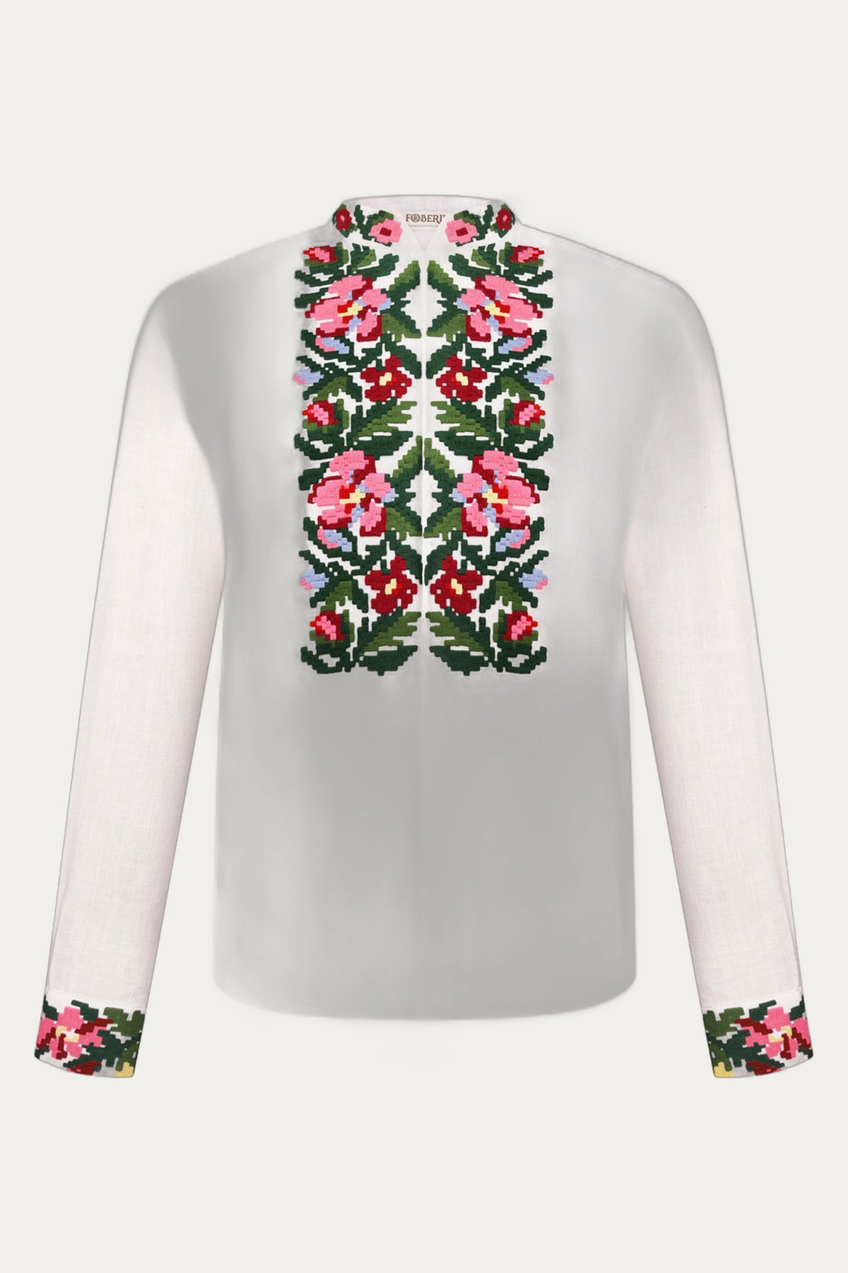 Men linen embroidered shirt The Bloom Of Bukovyna by Foberini