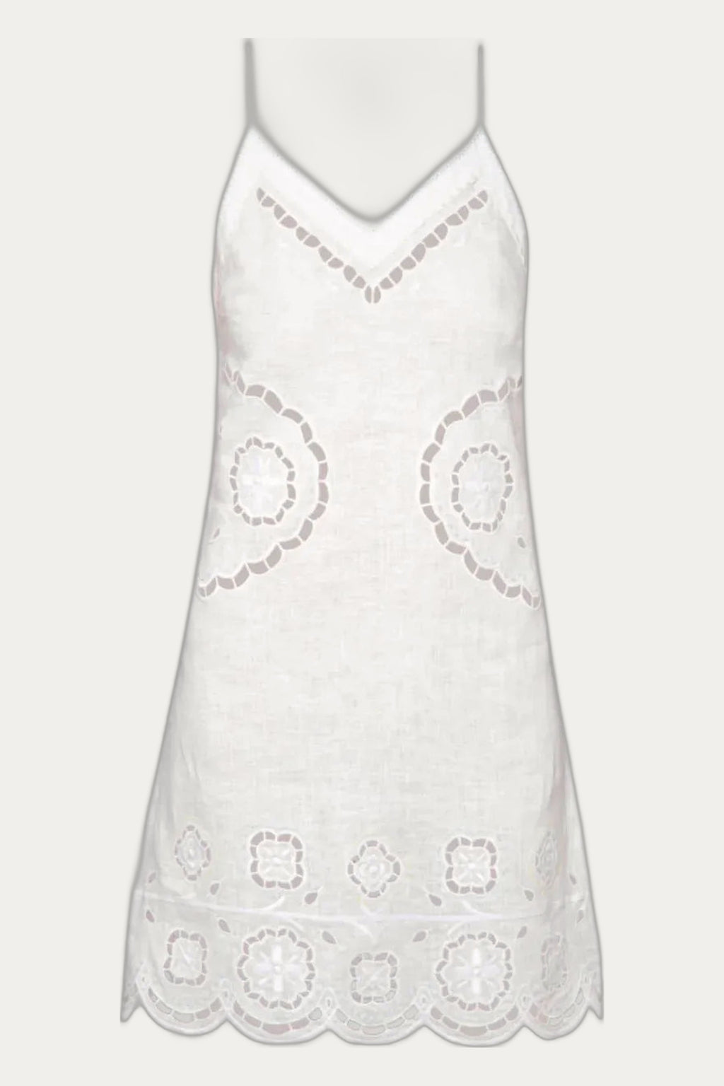 Merezhivo Strap Short Dress in White by My Sleeping Gypsy