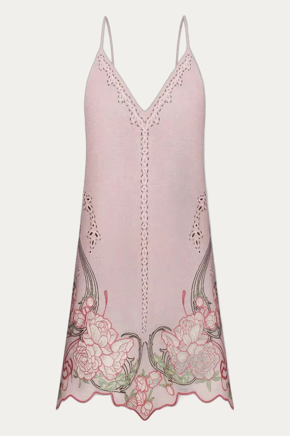 Moët Short Spaghetti-Strap mini Dress in Powder Pink by My Sleeping Gypsy