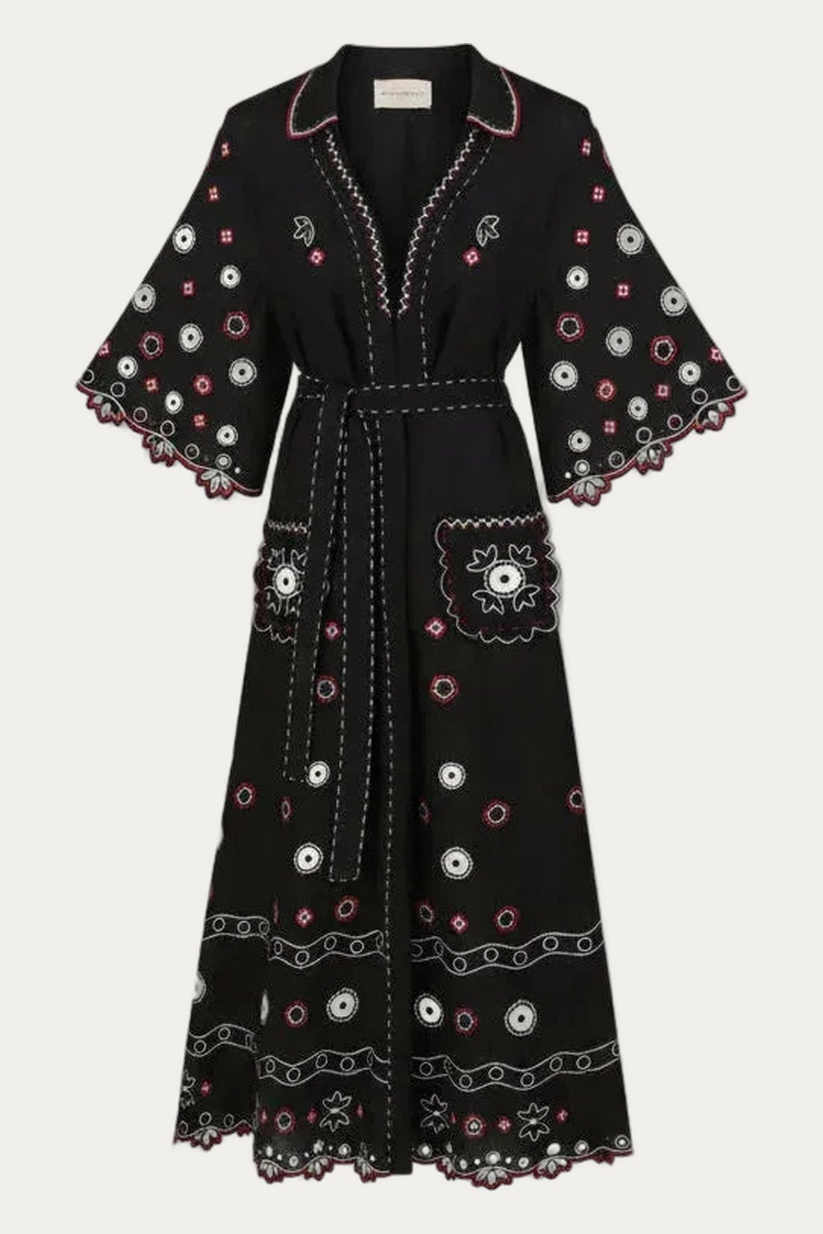 My Sleeping Gypsy – Glass House Embroidered Linen Maxi Dress by My Sleeping Gypsy
