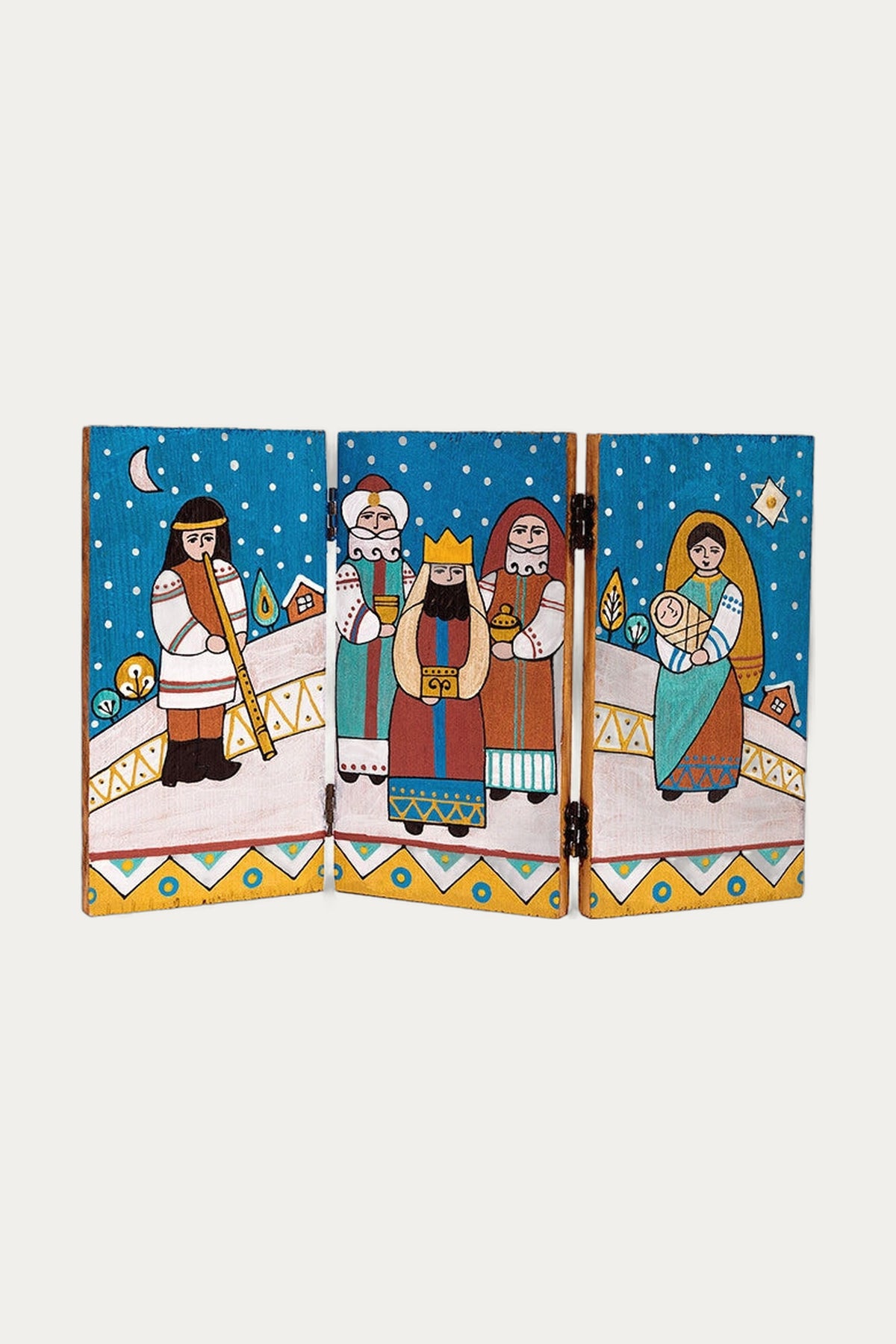 Nativity Scene – Foldable Christmas Nativity “Zigzag” by KOZA DEREZA DECORATIONS