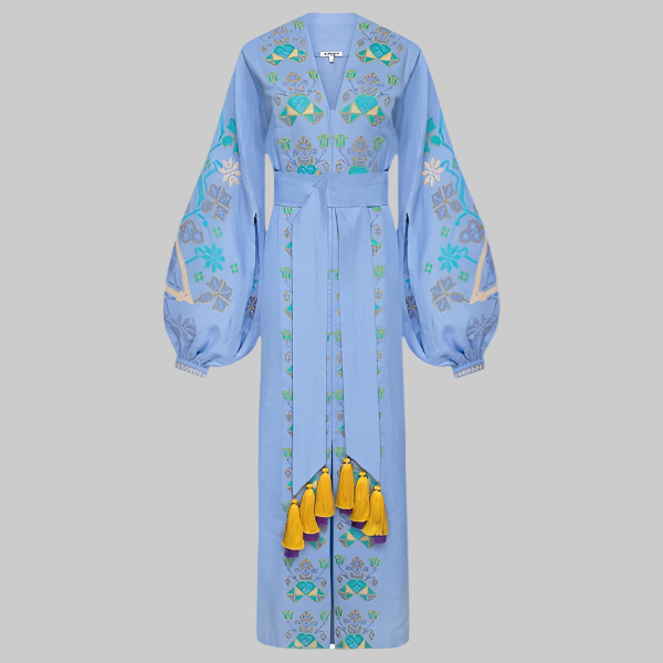 Rochie kimono Oasis brodata cu chihlimbar