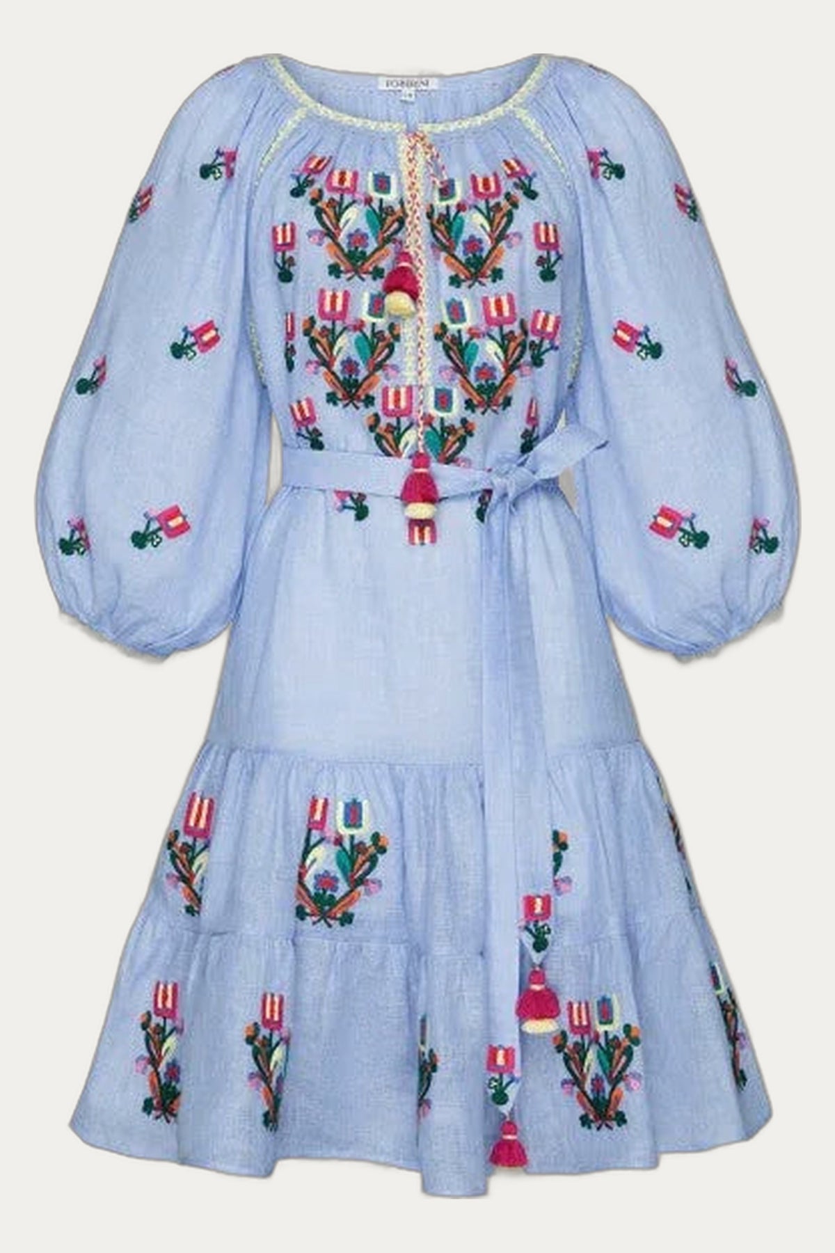 Omelia Chic Light Blue Dress by Foberini