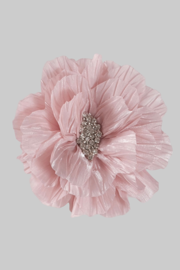 BROȘA Floare PARIS Roz Pudrat