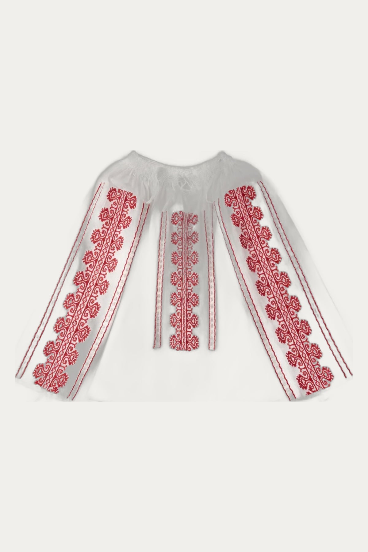 Ram's Horn Romanian Peasant Blouse by Breaza
