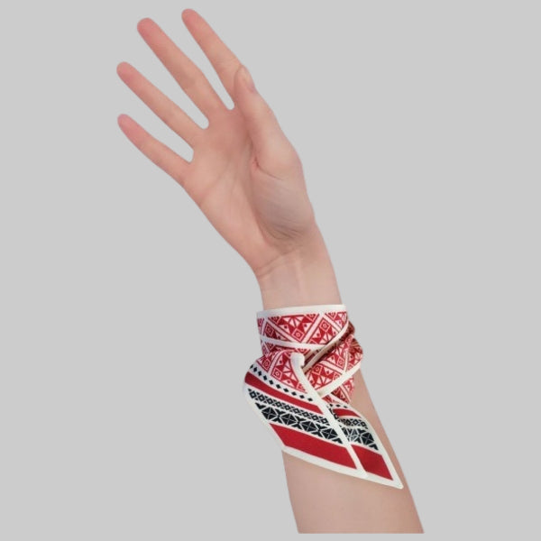 Brățara matase naturala motiv Stelute Rosii