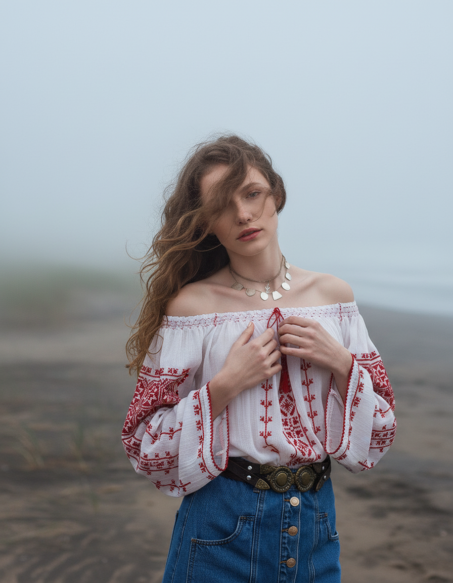 Romanian Blouse Blouse Roumaine Shop Cooperativa Hateg IA