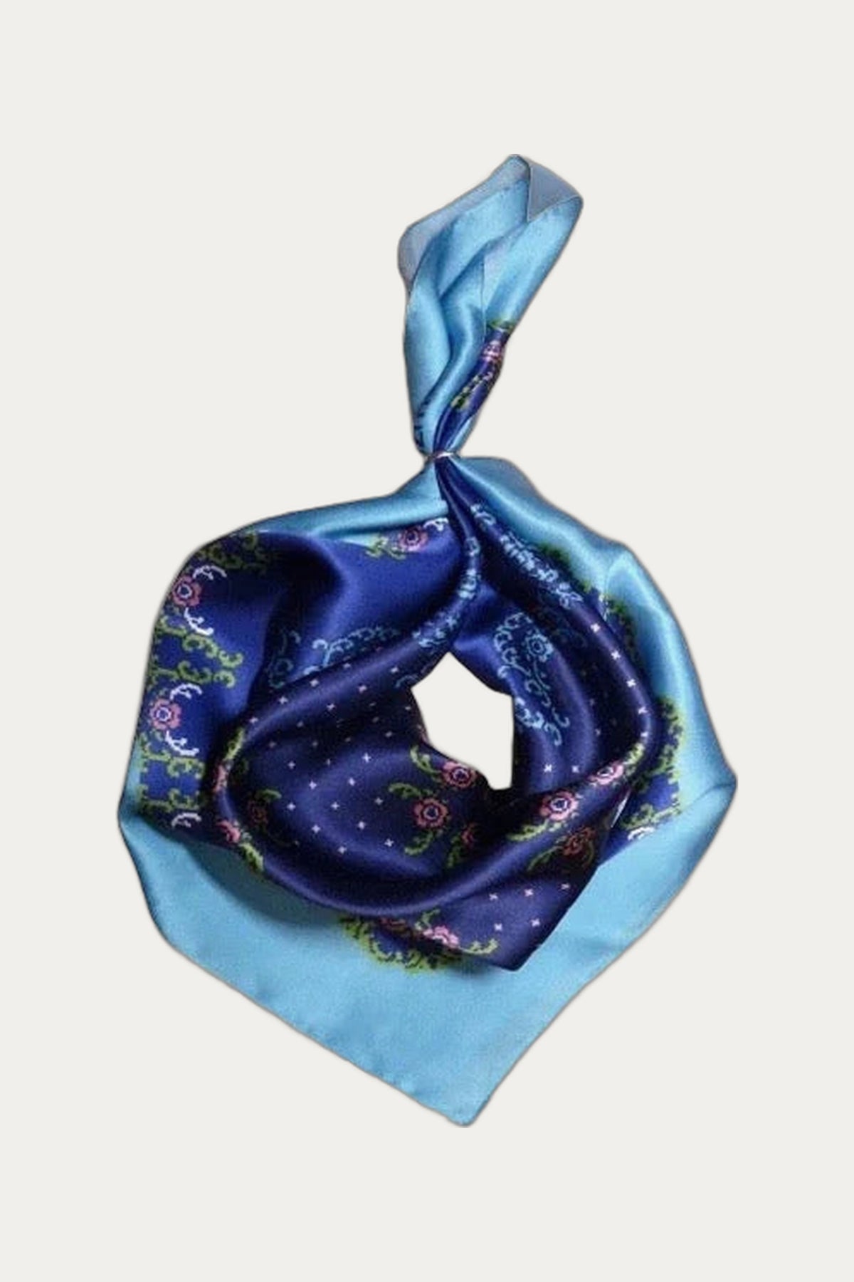 Silk scarf folk pattern by Rozmarin Concept