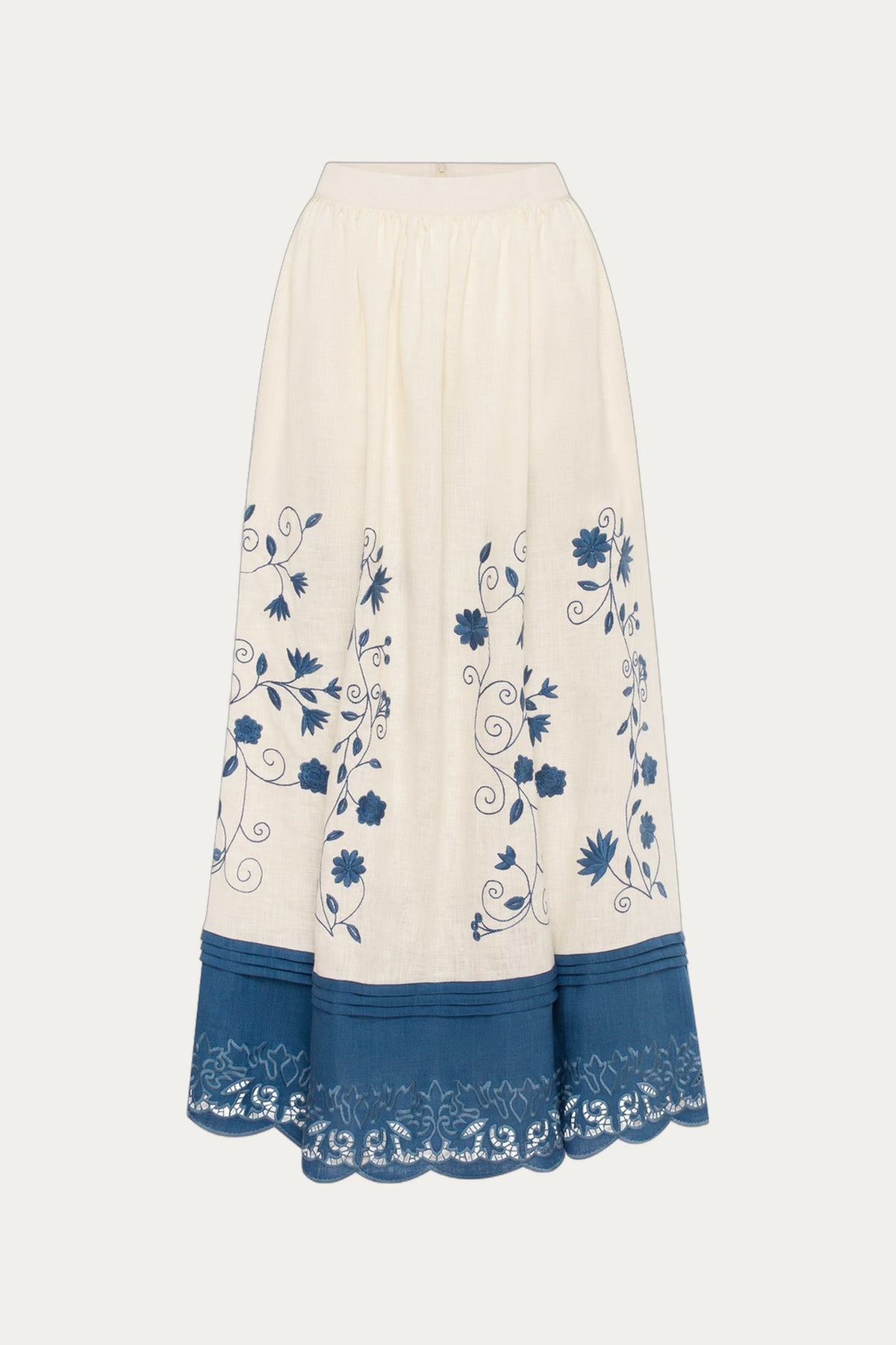 Spring Mirage Embroidered Maxi Skirt Annabo by ANNABO