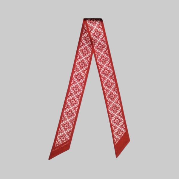 Bratara matase naturala Stelute Rosii cu Chenar