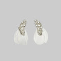 Katerini Mou, Earrings, white, handmade