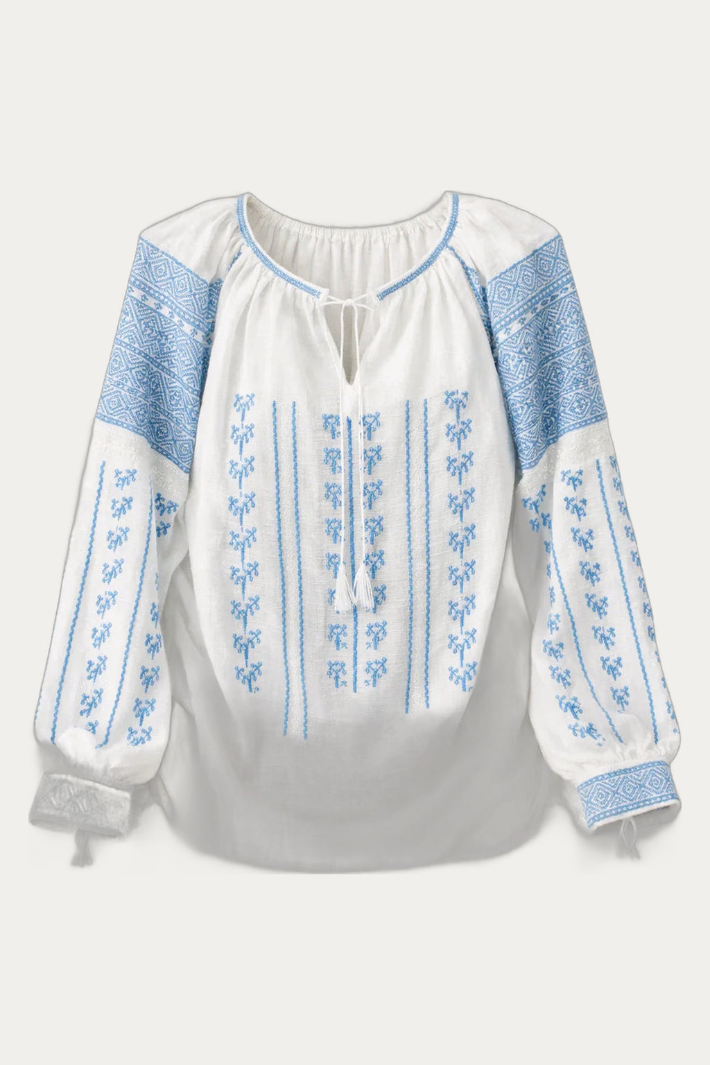 The Celestial Bloom Blouse - Handcrafted Romanian Artisan Embroidery