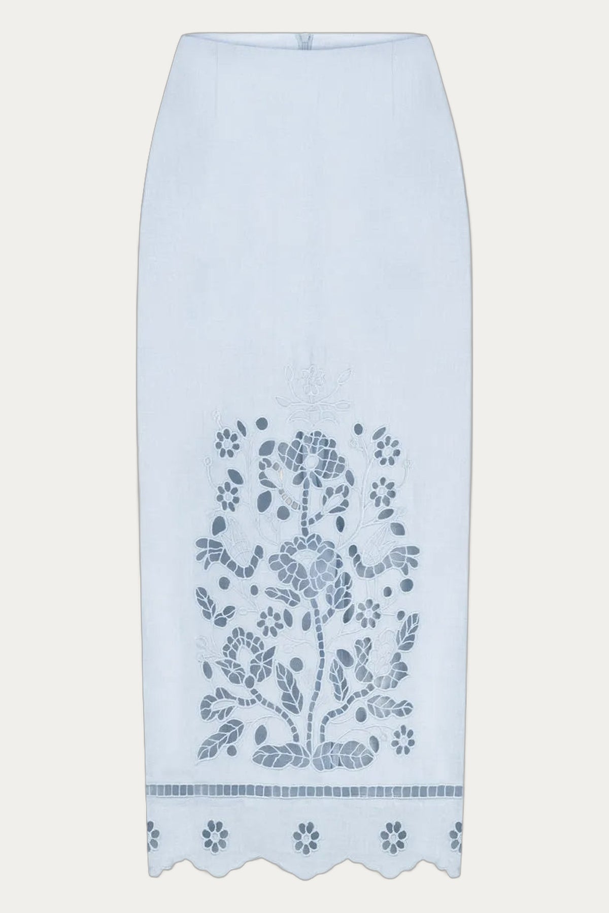 "Tree of life" blue cutwork skirt blue by Foberini