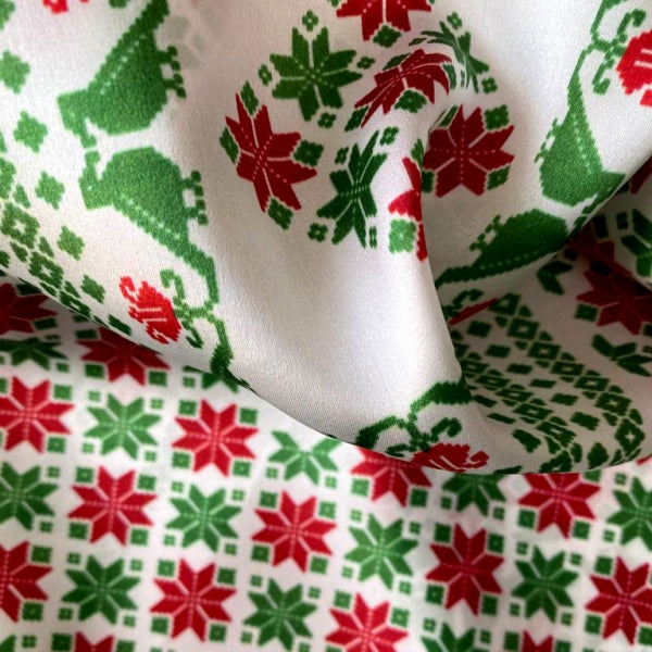 Eșarfă de mătase naturală model Turturele