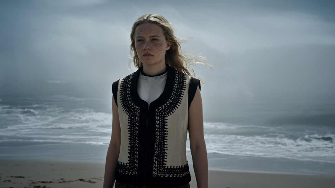 Vesta din lână lucrată manual nr. 1