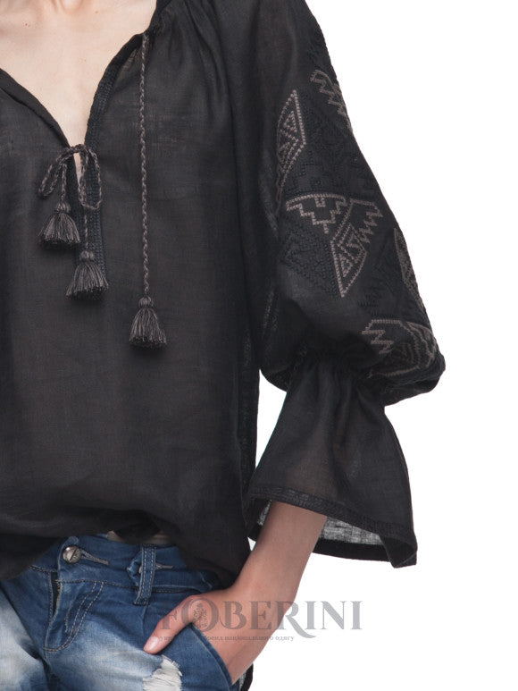 Bluza tip ie neagra “Black orchid”