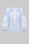 Foberini, Ukrainian vyshyvanka embroidered blouse, white, hand-embroidered