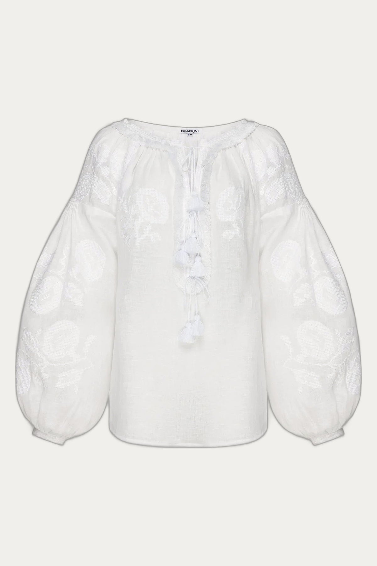 White Lilly embroidered blouse by Foberini
