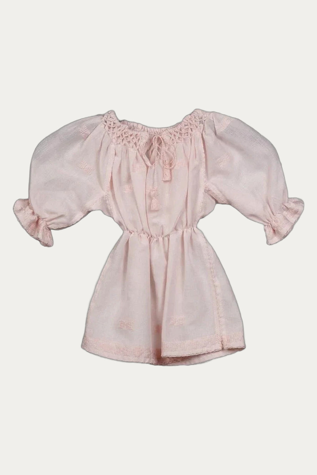 Woven at the loom dress in Pink by Romanian Handloom Craftsmanship