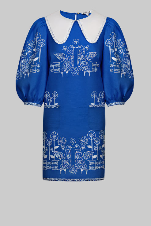 Rochie cu broderie Zozulya blue