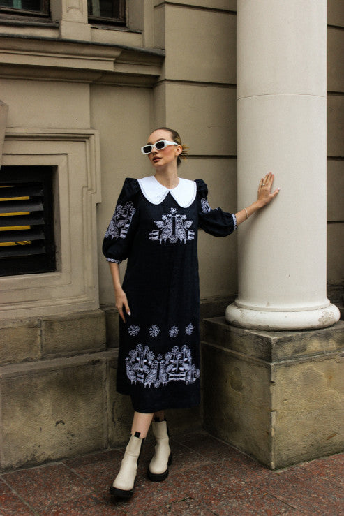 Rochie maxi bleu-marin inchis Zozulya