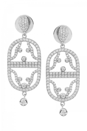 Adams thoughts silver earrings with zirconium