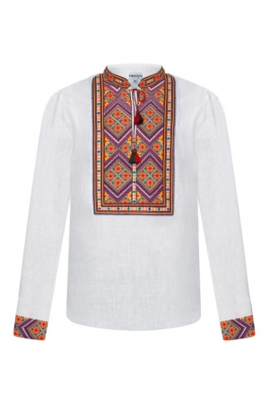 Camasa barbat model Carpathian din in broderie folk Foberini