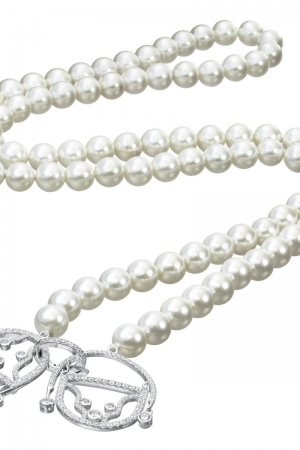 Silver shell pearl necklace Amour The Couple Claudia Florentina