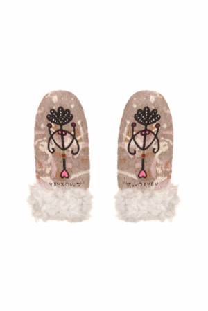 Snowfall Mittens in Beige